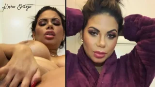 Hot AF Brunette Kesha Ortega Plays With A Fat Dildo!